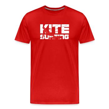 Kitesurf - Kitesurf - Kitesurf - Cadeau - T-shirt bio Premium Homme - rouge - Devant - Damien (186cm)