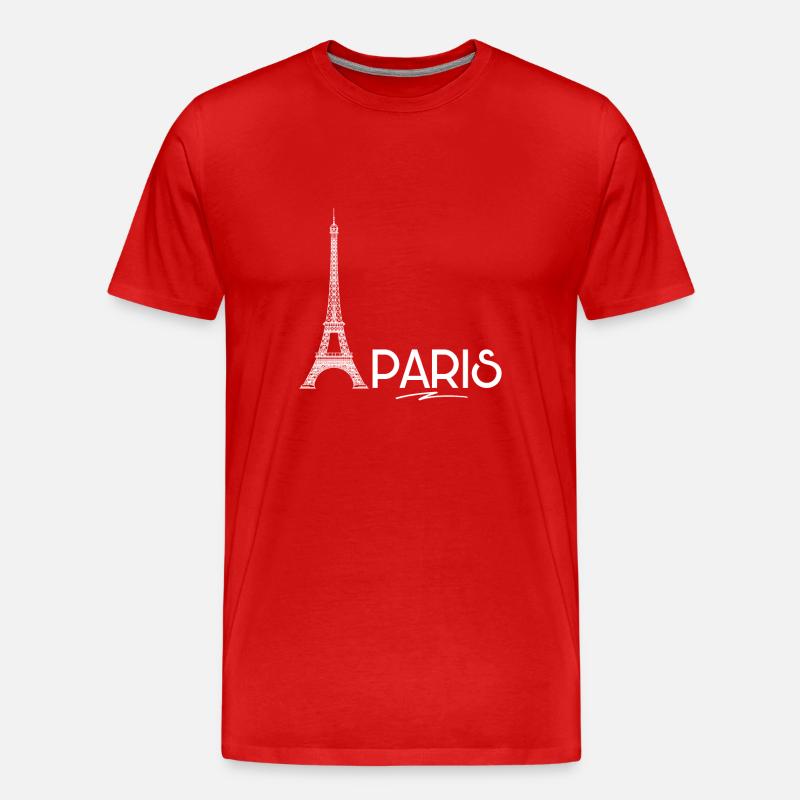 Eiffelturm - Paris- Frankreich - Männer Premium Bio T-Shirt - Rot