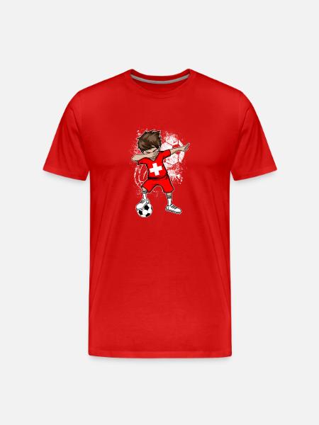 Schweiz fotboll landslag gåva - Organic T-shirt Ekologisk premium-T-shirt herr - röd