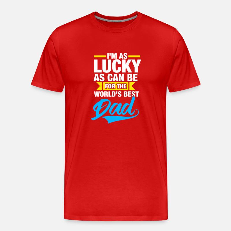 Bester Vater der Welt - Männer Premium Bio T-Shirt - Rot