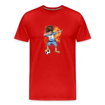  de l'Argentine Coupe du monde - T-shirt bio Premium Homme - rouge - Devant - Damien (186cm)