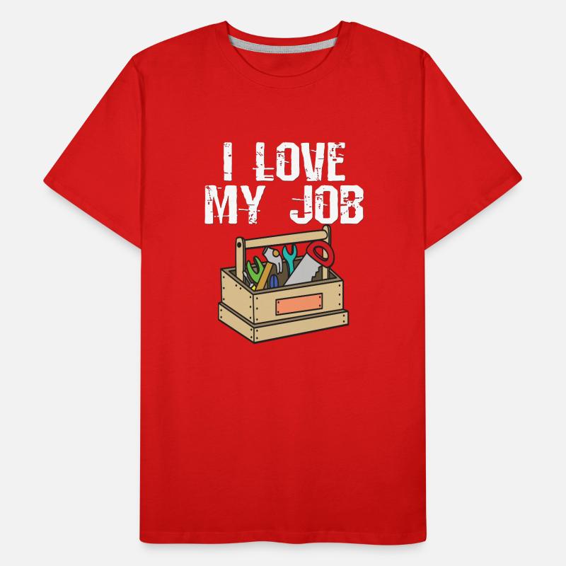 Menuisier couvre-toit charpentier travail métier carpenter T-shirt bio Premium Homme