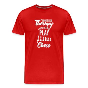 Echecs - Echecs - Echecs - Thérapie - T-shirt bio Premium Homme - rouge - Devant - Damien (186cm)
