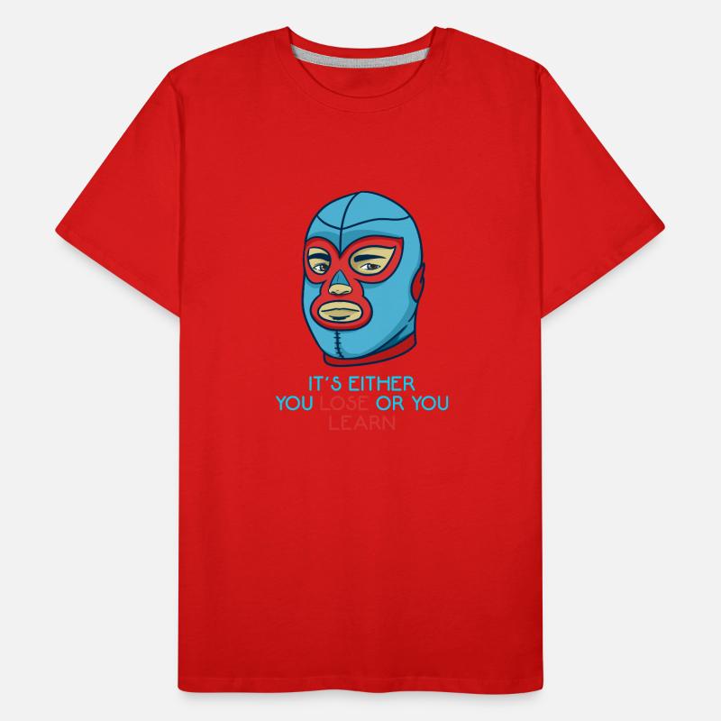 Entweder du verlierst oder du lernst Männer Premium Bio T-Shirt