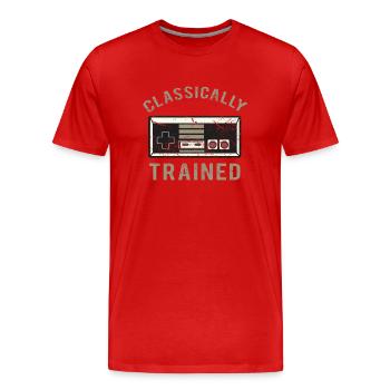 Jeu vidéo jeu Retrogaming Game Console Gift - T-shirt bio Premium Homme - rouge - Devant - Damien (186cm)