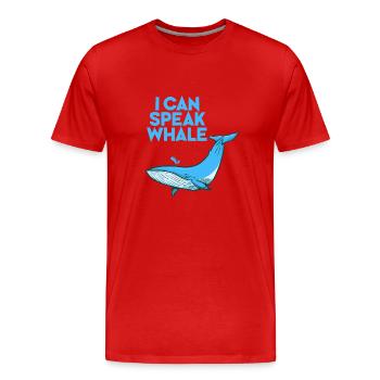 Baleine - parler - animal - créatures de la mer - cadeau - T-shirt bio Premium Homme - rouge - Devant - Damien (186cm)