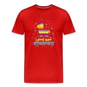 Papier mâché, Mexique, Pinata, Fête d'anniversaire, Papie - T-shirt bio Premium Homme - rouge - Devant - Damien (186cm)