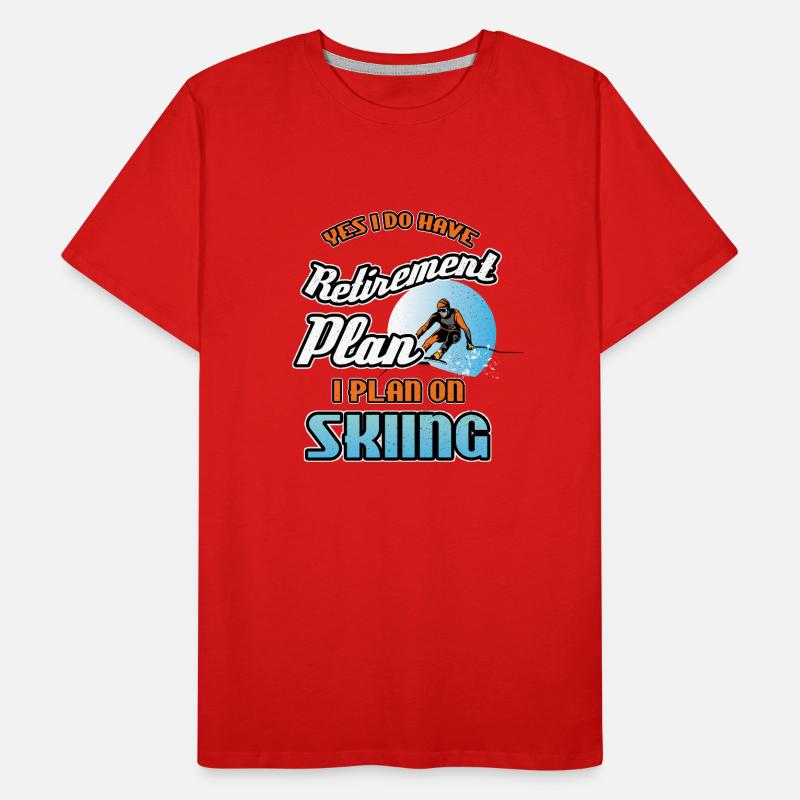 Plan de retraite sur le ski T-shirt bio Premium Homme