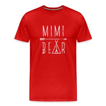 MIMI Bear Geschenk Mimimi shirt Lustig Bär - Männer Premium Bio T-Shirt - Rot - Vorne - Damien (186cm)