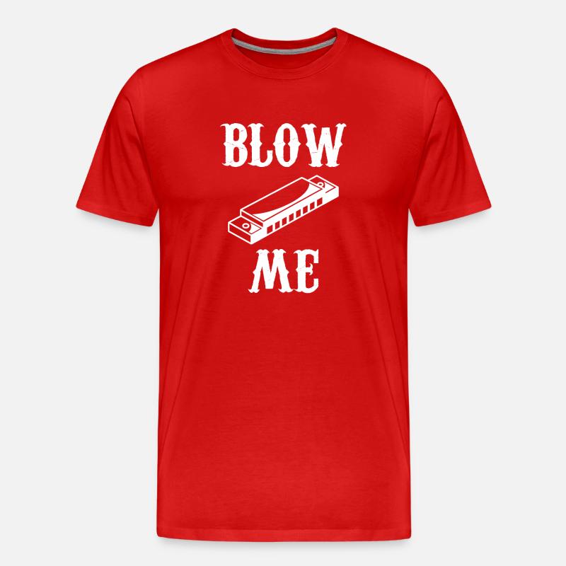 harmonica - harmonica player - harmonica - Men's Premium Organic T-Shirt - red