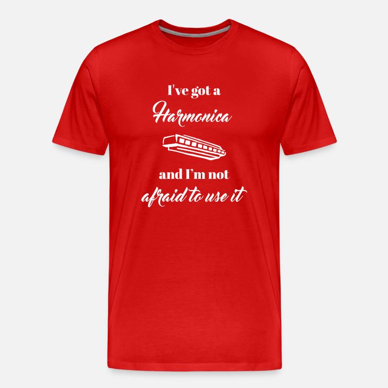 harmonica - harmonica player - harmonica - Men's Premium Organic T-Shirt - red