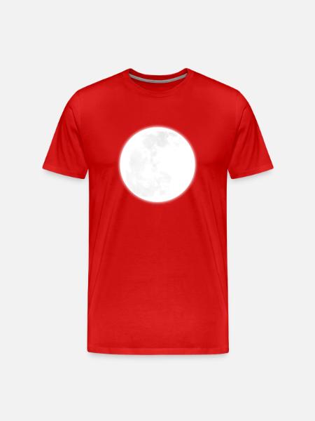 Full Moon - Men's Premium Organic T-Shirt - red