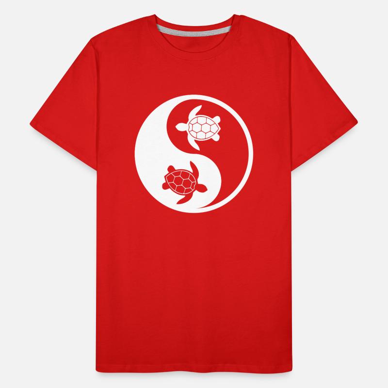 Turtle - Turtle Lover - Yin Yang Men's Premium Organic T-Shirt