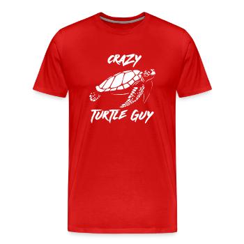 Tortue - Amoureux de tortues - Tortues - T-shirt bio Premium Homme - rouge - Devant - Damien (186cm)