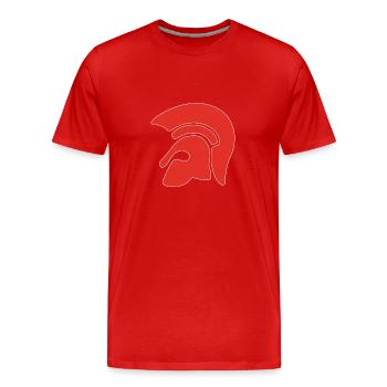 Tête de Trojan Skinhead 1969 Skins Punks Oi Shirt - T-shirt bio Premium Homme - rouge - Devant - Damien (186cm)
