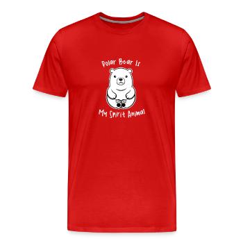 Ours polaire changement climatique cadeau bien-être animal - T-shirt bio Premium Homme - rouge - Devant - Damien (186cm)