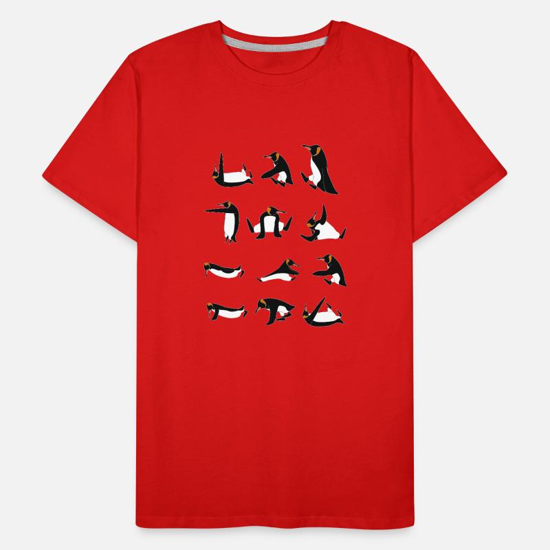 Penguins doing Yoga Männer Premium Bio T-Shirt