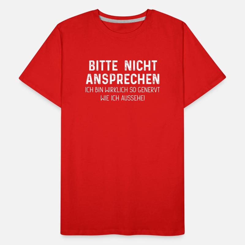 Bitte nicht ansprechen Männer Premium Bio T-Shirt