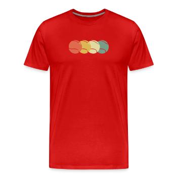 Tennis 70s retro look - Men's Premium Organic T-Shirt - red - Front - Damien (186cm)