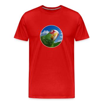 Rieuse Amazon - T-shirt bio Premium Homme - rouge - Devant - Damien (186cm)