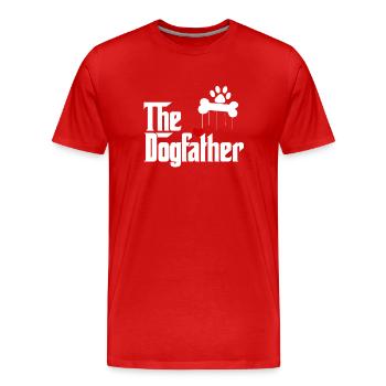 Le Dogfather - chien de race de chien chien de chien - T-shirt bio Premium Homme - rouge - Devant - Damien (186cm)