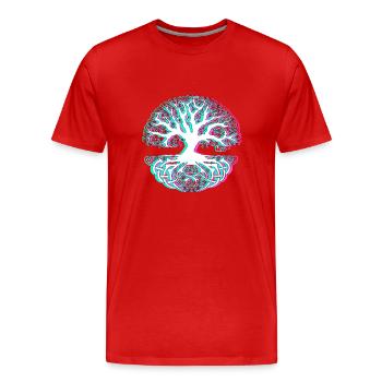 arbre - T-shirt bio Premium Homme - rouge - Devant - Damien (186cm)
