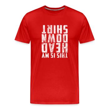 Geschenk Fallschirmspringer Shirt Skydiver T-Shirt - Männer Premium Bio T-Shirt - Rot - Vorne - Damien (186cm)