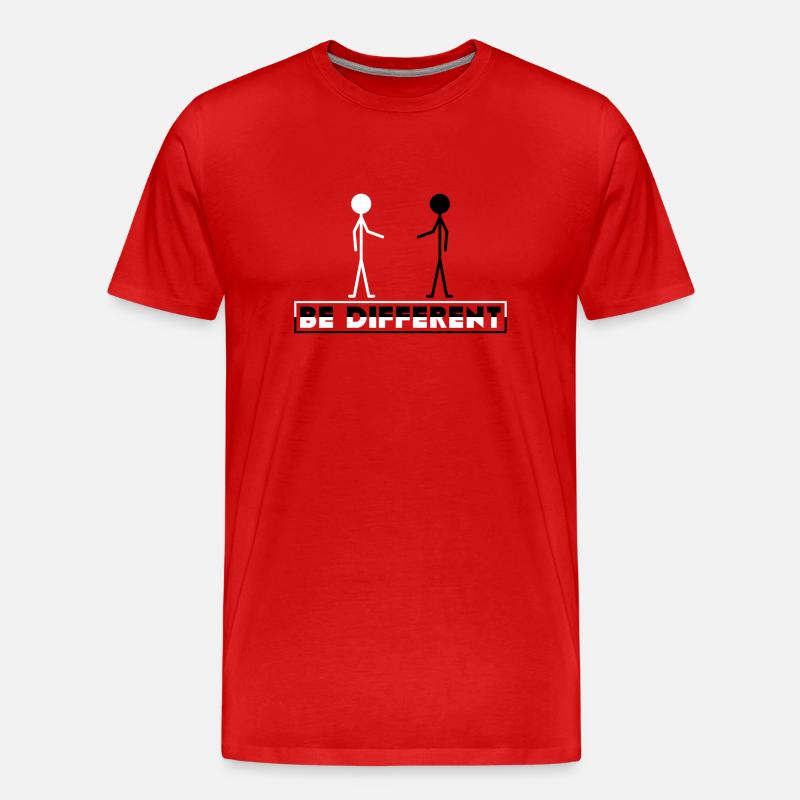 Sei anders - Männer Premium Bio T-Shirt - Rot
