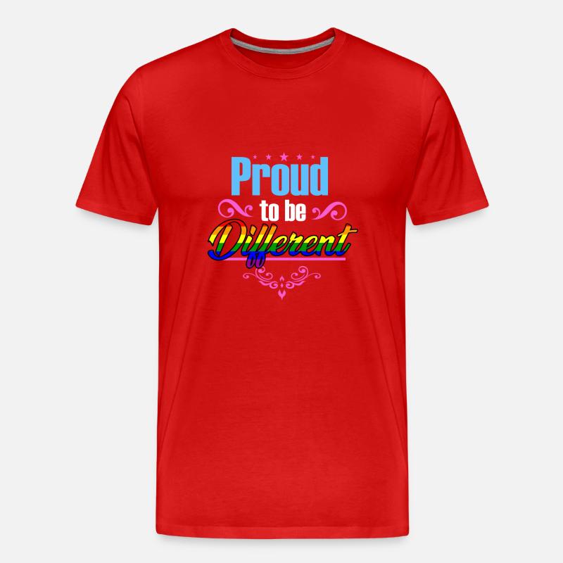 Proud to be Different - Männer Premium Bio T-Shirt - Rot