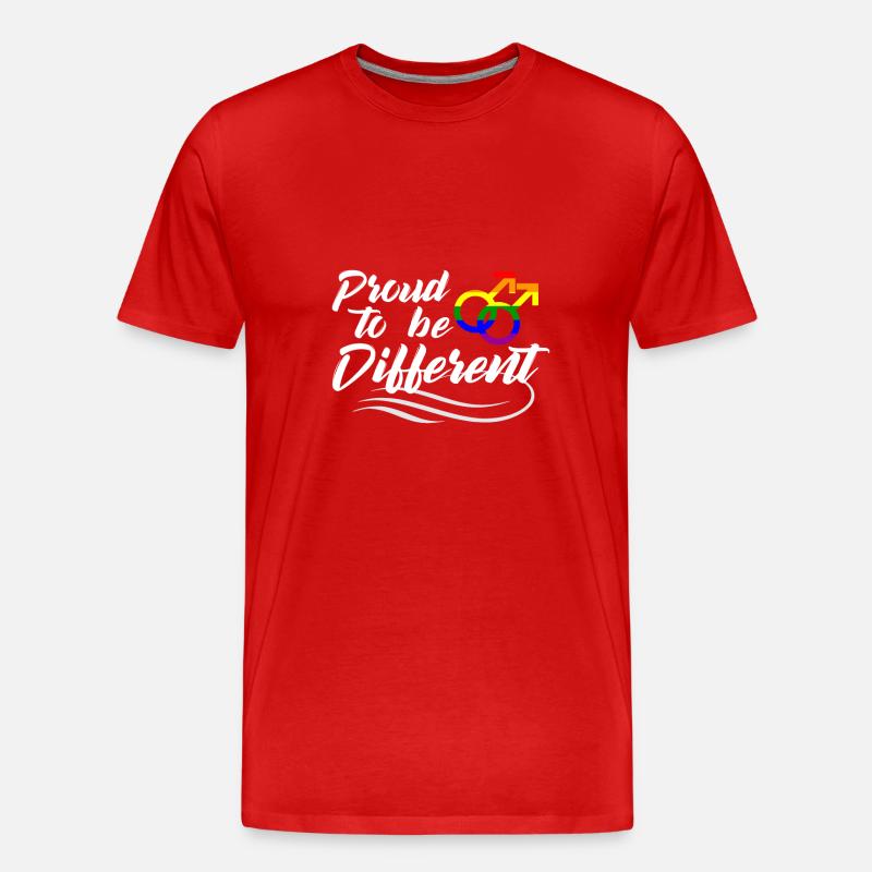 Proud to be different - Männer Premium Bio T-Shirt - Rot