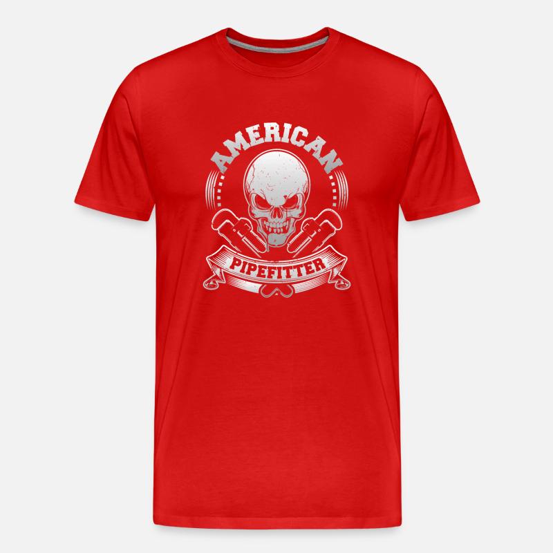 American Pipefitter - Männer Premium Bio T-Shirt - Rot