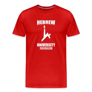 Université hébraïque de Jérusalem - T-shirt bio Premium Homme - rouge - Devant - Damien (186cm)