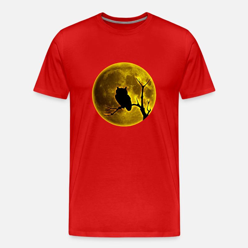 Eule - Männer Premium Bio T-Shirt - Rot