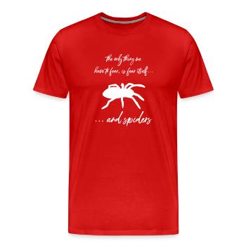 Spinne - Spinnen - Spinnenbesitzer - Lustig - Männer Premium Bio T-Shirt - Rot - Vorne - Damien (186cm)