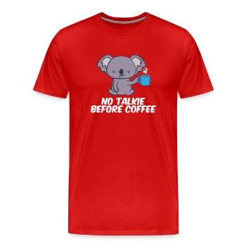 Koala - Koalas - T-shirt Koala - Café - T-shirt bio Premium Homme - rouge - Devant - Damien (186cm)