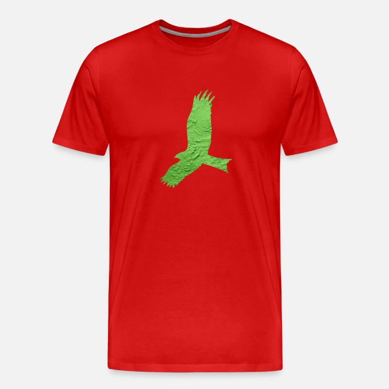 Greifvogel - Männer Premium Bio T-Shirt - Rot