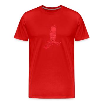 Falke - Männer Premium Bio T-Shirt - Rot - Vorne - Damien (186cm)
