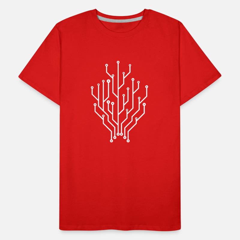 Circuit Board Connectors Programmer Computer Science Tree Men's Premium Organic T-Shirt