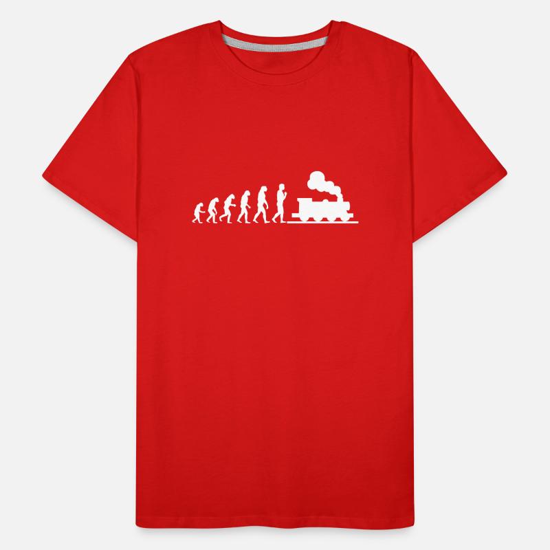 Evolution locomotive driver Men's Premium Organic T-Shirt
