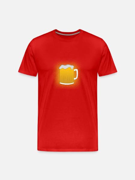 Beer mug of beer - Men's Premium Organic T-Shirt - red