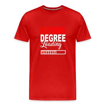 Degré d'allaitement Chargement de t-shirt cadeau - T-shirt bio Premium Homme - rouge - Devant - Damien (186cm)