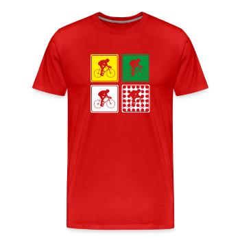 France vélo cyclisme course maillots vélo de route - T-shirt bio Premium Homme - rouge - Devant - Damien (186cm)