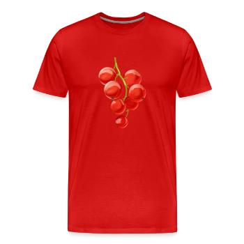 Fruits de baie de fruit groseille - T-shirt bio Premium Homme - rouge - Devant - Damien (186cm)