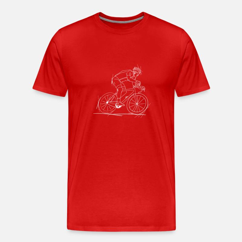 Triathlet - Männer Premium Bio T-Shirt - Rot