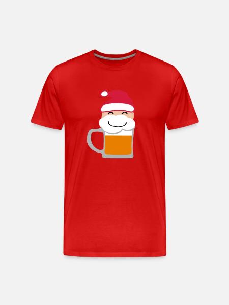 Christmas beer - Men's Premium Organic T-Shirt - red