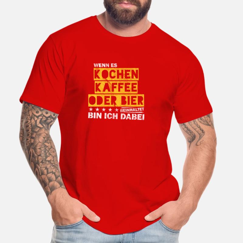 Kochen Kaffee oder Bier Junggesellenabschied Männer Premium Bio T-Shirt