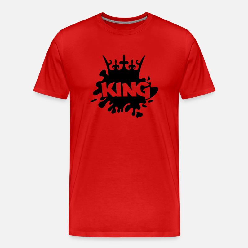 king - Männer Premium Bio T-Shirt - Rot