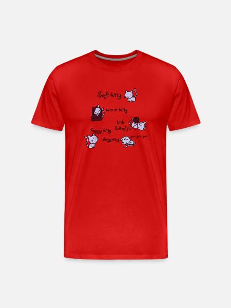 Soft Kitty - Männer Premium Bio T-Shirt - Rot