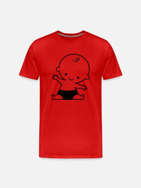 Baby - Männer Premium Bio T-Shirt - Rot