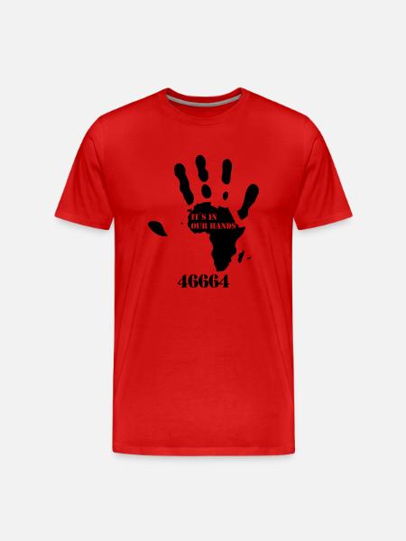 46664__its_in_our_hands - Männer Premium Bio T-Shirt - Rot